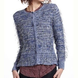 Anthropologie Chi Leung Peplum Sweater Jacket
